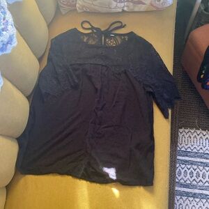 Black lace top